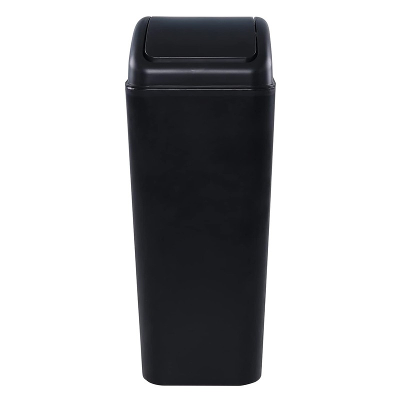 Cubo de Basura de Plástico, Bote de Basura Negro con