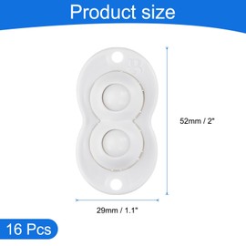 QUARKZMAN 16 Stück Selbstklebende Lenkrollen, 360 Grad Drehbare Mini-Lenkrollen Universal Klebrige Lenkrollen für Möbel Aufbewahrungsboxen Mülleimer (Weiß, 2 Nylon-Rollenkugel)