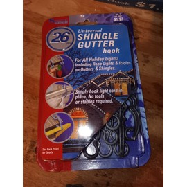 seasonal hardware 26 Piece Universal Shingle Gutter Clip For Holiday Lights Christmas Brand New