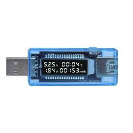 USB Tester Multimeter, Multifunction USB Voltage Current Meter Digital LCD Power Charger Detector, 4-20V 0-3A