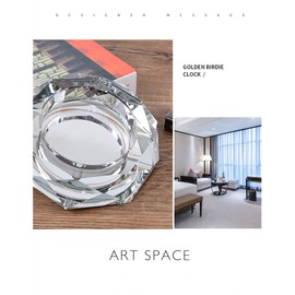 pont du monde Ashtray, Luxury Ashtray, Ashtray, Stylish, Interior, Crystal Ashtray (Transparent)