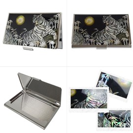 Museum Goods Korean-Chinese Park Mues White Tiger Mother-of-pearl Business Card Case Mother-of-pearl Lacquerware Traditional Crafts Foreign Gifts K Goods I agree to third-party provision for delivery / 박물관굿즈 국중박 뮷즈 백호 자개 명함케이스 나전칠기 전통 공예품 외국인선물 K굿즈 배송을 위한 제3자 제공에 동의합니다