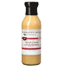 Terrapin Ridge Farms Bacon Tomato Ranch Dressing – Creamy Bacon Salad Dressing and Marinade – 12 Fl Oz Bottle