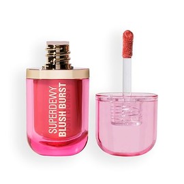 Revolution Superdewy Liquid Blush Burst, Buildable Colour for Cheek, Serum Formula with Peptides & Hyaluronic Acid, Vegan & Cruelty-Free, Strawberry Milkshake Cool Pink, 4.2ml