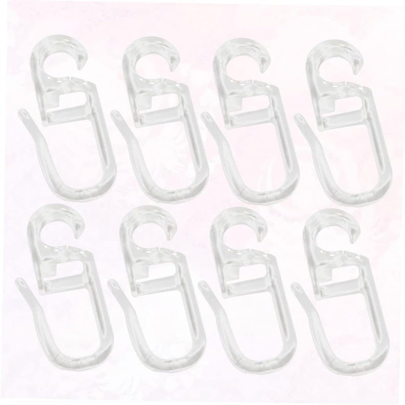 150 pcs Transparent Curtain Hooks, Plastic Hooks, Curtain Hooks, Shower