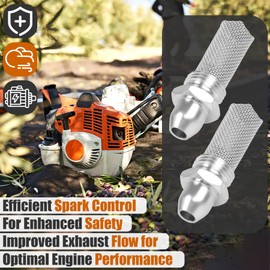 BIBIELF 2 Pcs 4140-140-6904 Muffler Stub Spark Arrestor Replacement for Stihl Trimmers - Compatible with FS38, FS45, FS46, FS55, FC55, HL45, KM55 - Stainless Steel Construction