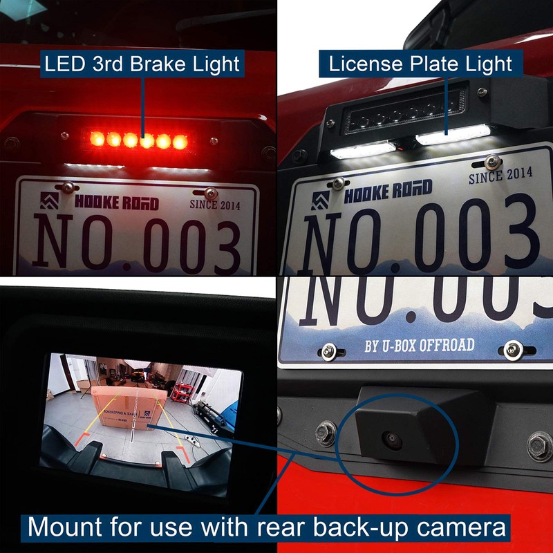 u-Box JL Wrangler Spare Tire Delete License Plate Relocation Kit