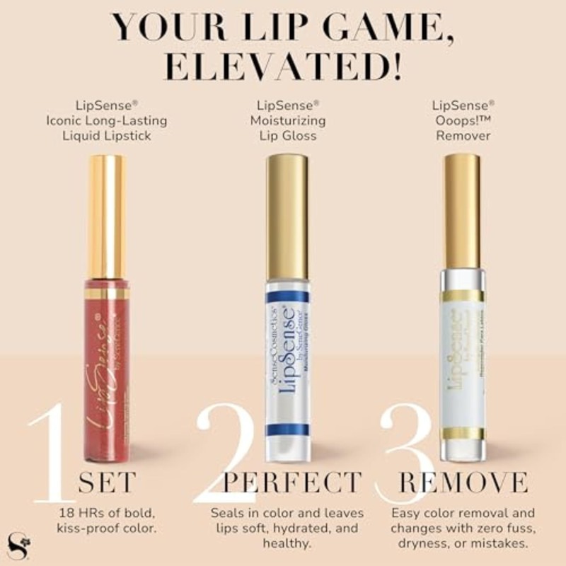 SeneGence LipSense Moisturizing Gloss – Hydrating, Long-Lasting Gloss with Shea
