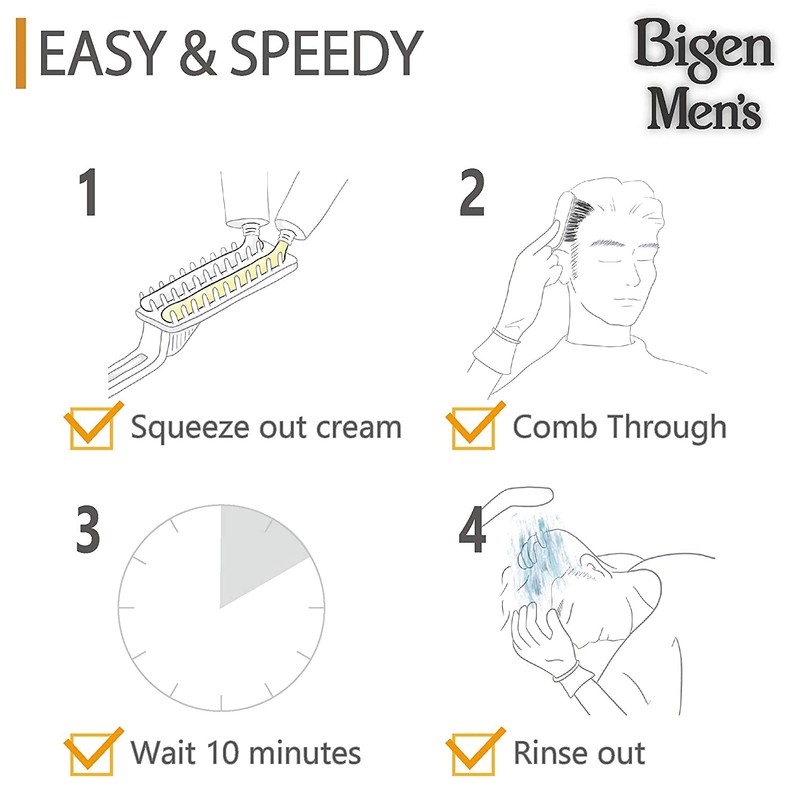 2 PACK OF BIGEN MEN'S SPEEDY 103 DARK BROWN HAIR