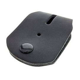 ASR Federal Leather Universal Fit Police Badge Case Holder with Metal Belt Clip, Black