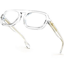 VISOONE Stylish Square Trendy Blue Light Blocking Glasses TR90 with Anti Computer Glare for Women Men JANE