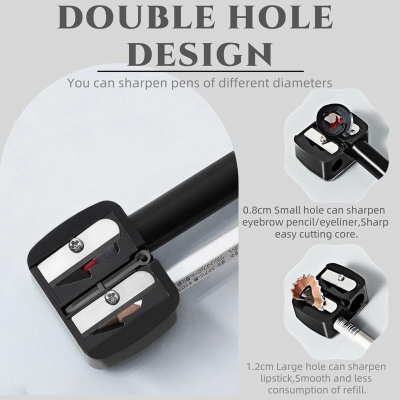 2 Pack Lip Liner Sharpeners & Makeup Pencil Sharpener with