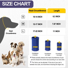 Meifsou Dog Calming Head Wrap, No Shake Quiet Ears for Dogs Anxiety Relief, Original Ear Covers Pet Calming Hoodie for Thunder, Lightning, Fireworks, Vet Visits, High Stretch Ribbed Fabric, Blue L