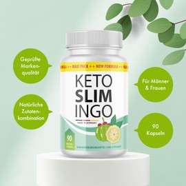 KETO SLIMingo | KETO SLM Kapseln | für Frau und Mann | Inhalt: 90 Kapseln 1x