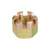 sourcing map 2Pcs M16x2mm Hexagon Slotted Nut, Grade 8 Carbon