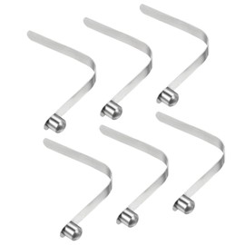 PATIKIL 8x8mm Kayak Paddle Snaps, 6 Pack Tent Pole Clips Steel V Shaped Single Pin Push Button Spring Clips Lock Tube Pole Clips for Camping Awning