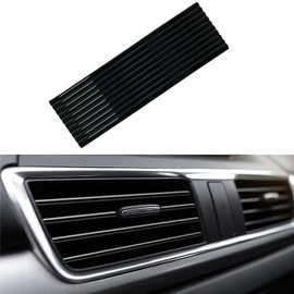 VICDUEKG Pack of 10 Car Air Vent Decoration, 20 cm Car Styling Trim DIY Ventilation Grille Interior Strips, Car Accessories Interior for Most Air Vents (Black)