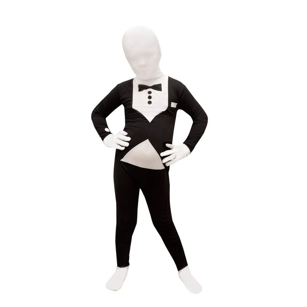 Tuxedo Kids Morphsuit Fancy Dress Costume - size Medium 3’6”-3’11” (105cm - 119cm)