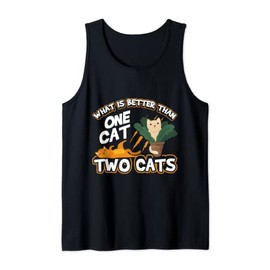 What is better than one cate two cats Tank Top