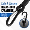 MILYARD 12 Inch Mini Bungee Cords with Carabiner Hooks, Black