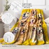 Golden Retriever Dog Fleece Blanket,Super Soft Dogs Flannel Blanket Throw,Golden