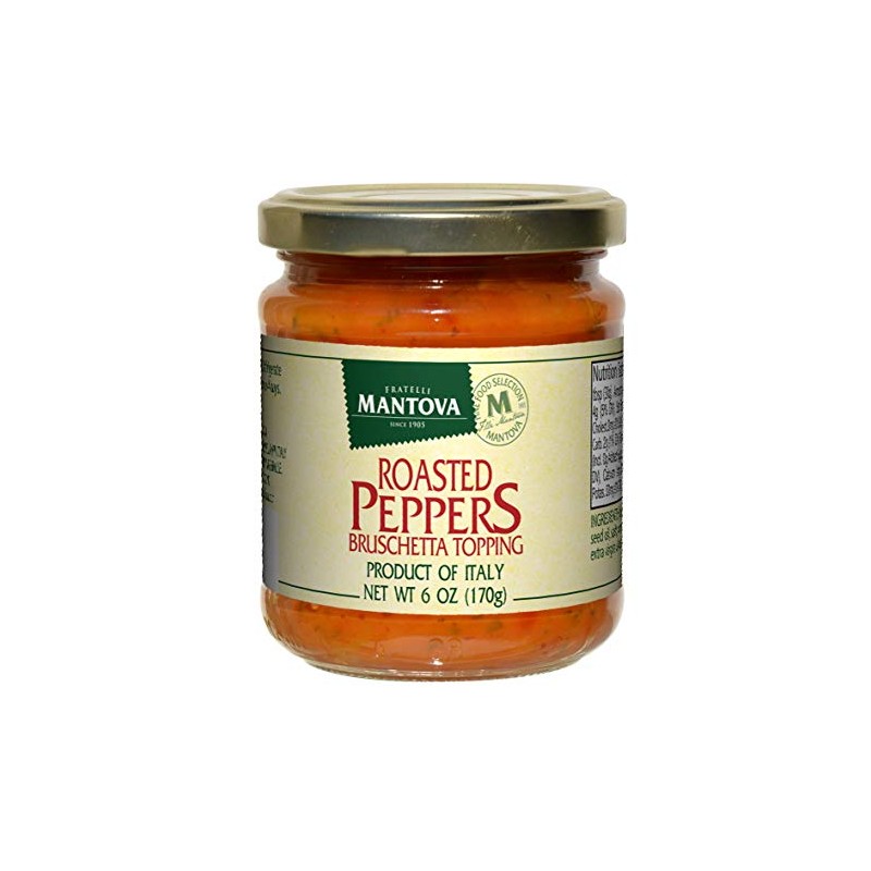 Mantova Bruschetta Roasted Pepper, 6 Ounce (Pack of 6)