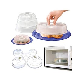 Set of 5 Microwave Plate Covers with Adjustable Steam Vents Microwave Splatter Covers (348)
