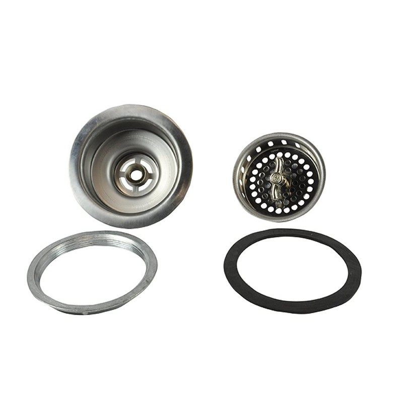 DANCO Twist Tight Kitchen Sink Strainer Assembly, 3-1/2 inch, Stainless