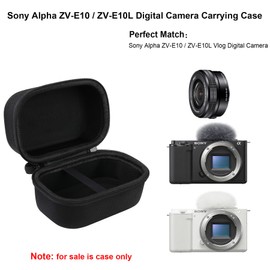 Elonbo Carrying Case for Sony Alpha ZV-E10 / ZV-E10L - APS-C Interchangeable Lens Mirrorless Vlog Camera Kit, Portable Digital Camera Travel Protective Cover Bag Storage Holder, Black