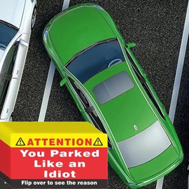 Yuiturt You Parked Like an Idiot Cards, 50Pcs Bad Parking Cards 3.5"x2", Multi Reasons Violation Stickers, Funny Adult Prank Gifts for Car Owners