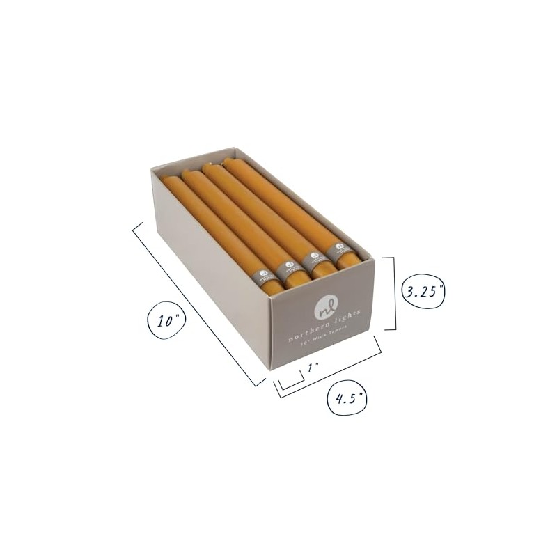 Northern Lights Candles - 10" 12pk Tapers - Caramel -