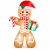 8FT Christmas Inflatable Gingerbread Man for Yard – LED Lighted