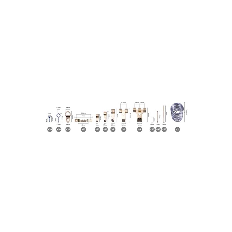 200 Piece Picture Hanging Kit. Picture Hooks, Picture Wire. Picture