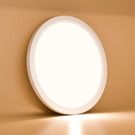 LQWELL® Ceiling Light LED Ceiling Light, IP44 Waterproof Bathroom Lamp Round Flat 18 W 3000 K 1600 LM Modern Simple Lamp Thin for Living Room Bathroom Bedroom Kitchen Balcony Cellar Office 220 x 24 mm