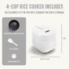 GreenLife Digital Rice Cooker, 2-Cups Uncooked/4-Cups Cooked, Removable Nonstick Ceramic