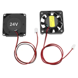 Create Idea 2Pcs DC 24V 4010 Extruder Hotend & Turbo Cooling Fan, Compatible with Creality Ender 3/3 Pro/3 V2/5 Series, 1.6x1.6x0.4 Inch, 24V, 40 dB, 2-Pin, Plastic, For 3D Printer