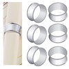 Frjjthchy 6 Pcs Stainless Steel Bead Side Napkin Rings Delicate