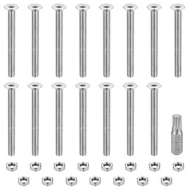 M8 Countersunk Screws Set, Torx Screws Set, Stainless Steel Torx Countersunk Screws Nuts Set, Countersunk Screws Machine Screws Assortment, Threaded Screws Set, Metric Screws Set (M8 x 80 mm)