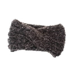 Beavorty 3pcs Knitted Mohair Headwrap for Women Elastic Cross Headband Dark Grey for Ear Warmth and Fashion Comfortable Knit Design for Daily Wear