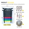 Martial Arts Belt Display Rack, Wooden Wall Mount, Karate and