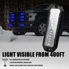 WINECO 8pcs 12 LED Surface Mount Strobe Lights, Firefighter Blue