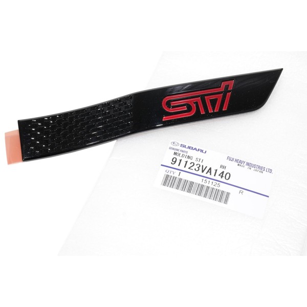 Subaru 15-16 WRX STi Right Side Molding Fender Badge Emblem