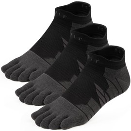 Kfit Toe Socks for Men Women Quick Dry Running Ankle COOLMAX Five Finger Athletic Breathable Five Toe Design 5 Toe, 3 Pairs