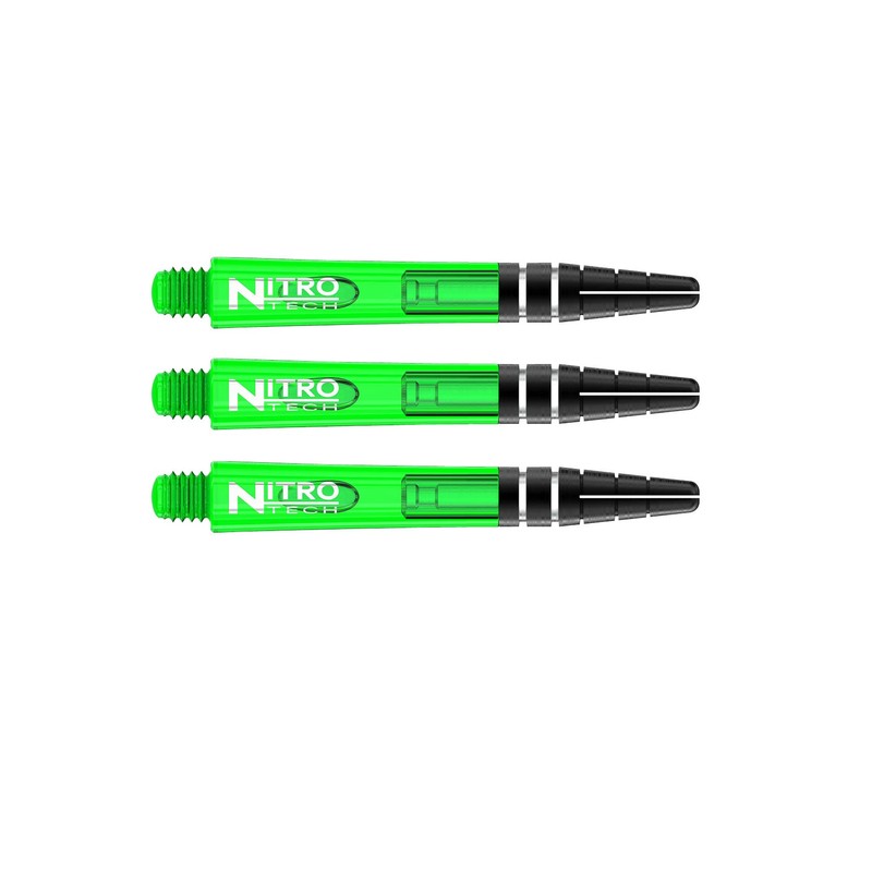RED DRAGON Nitrotech Intermediate Dart Stems Green - 3 Sets