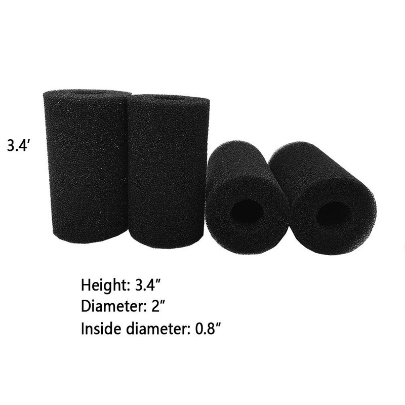 HuYaYa Pre-Filter Sponge,4 Pack Aquarium Pre Filter Foam Rolls Compatible