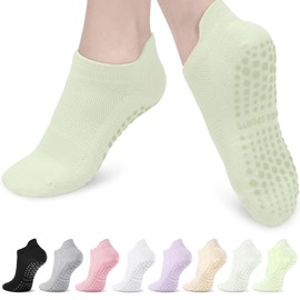 8 Pairs of Yoga Socks, Non-Slip Socks, Women's Socks with Nubs, ABS Socks, Non-Slip Socks, Pilates Socks, Women's Stopper Socks for Women, Pilates, Yoga, Barre, Dance, Ballet, Fitness, Hospital,
