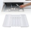 Expandable Utensil Tray Multi Compartments Space Saving Expandable Kitchen Drawer