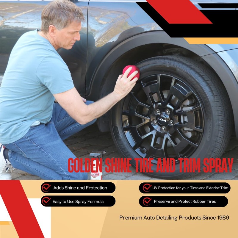 GOLDEN SHINE Tire and Trim Spray Shine and UV Protection,