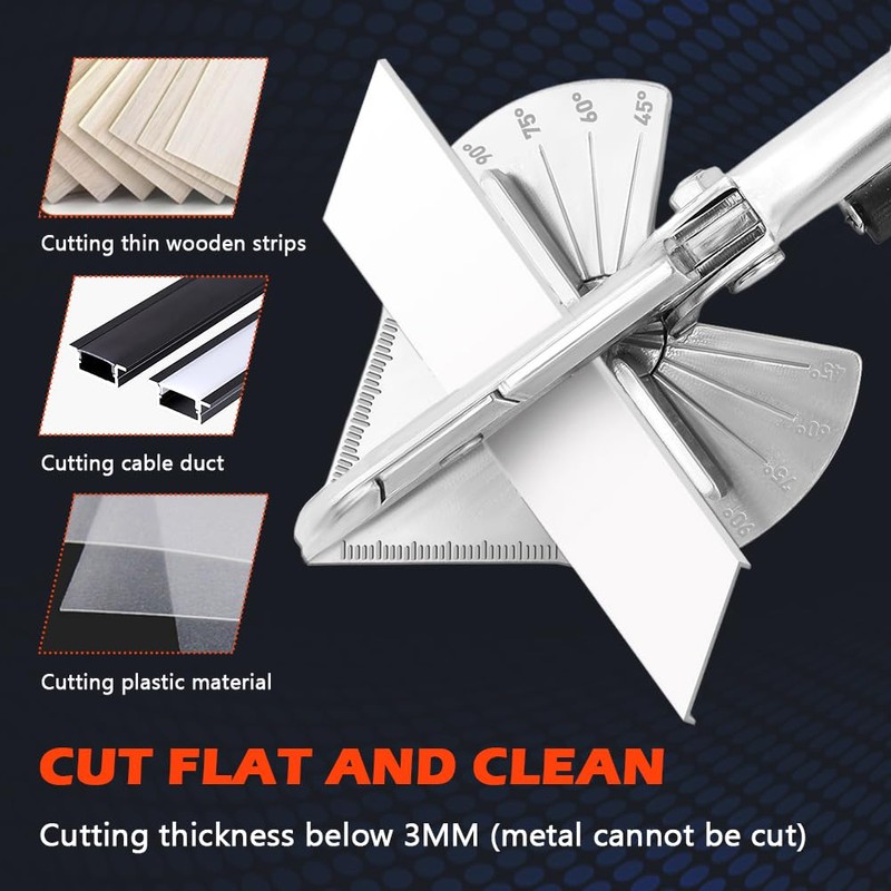 Multi Angle Miter Shears Cutter, Trim Cutter with 10 Blades,