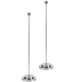 Flag Poles Office Desk Flag Holder Desktop Flag Stand Flag Pole Stainless Steel Base, 2 Pieces Small Table Flag Stands